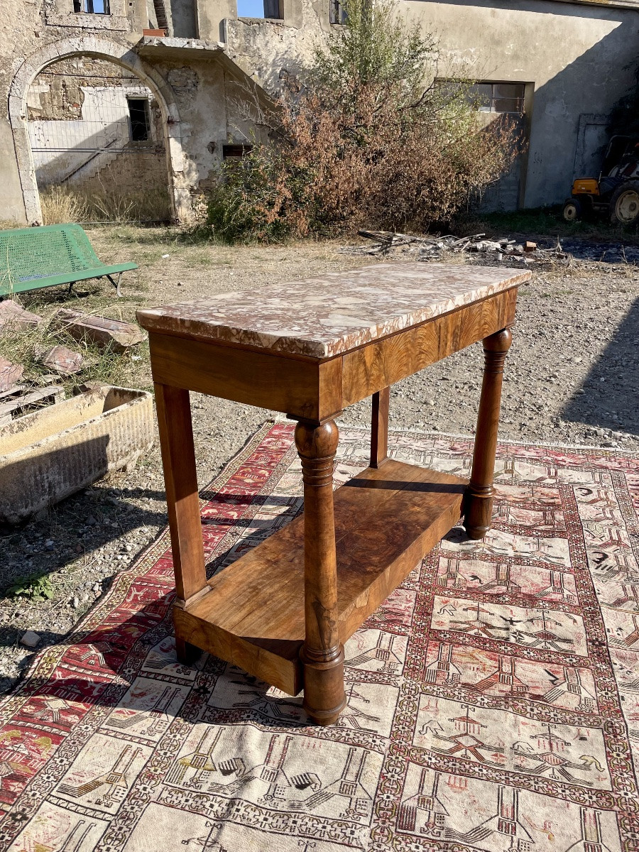 Console empire en noyer, d époque XIXÉM siècle -photo-2