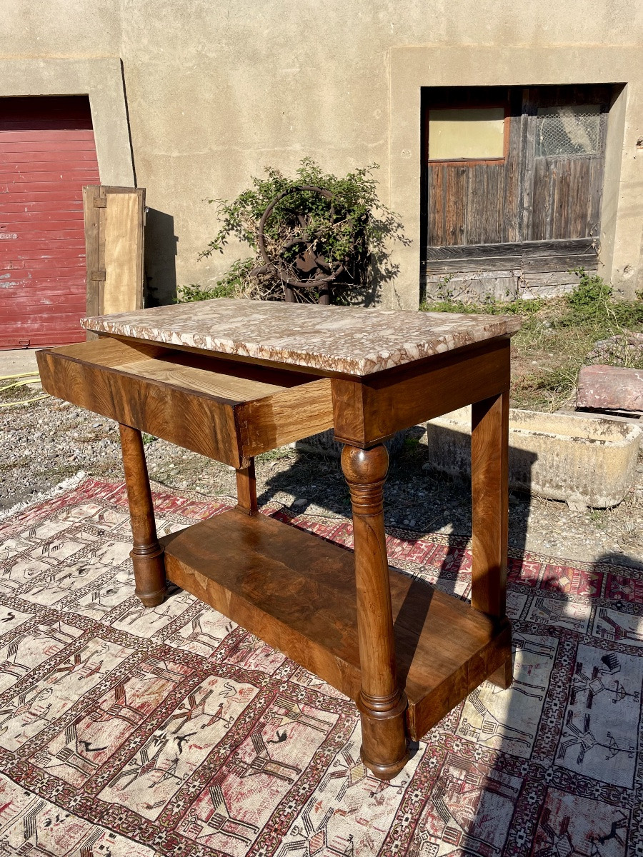 Console empire en noyer, d époque XIXÉM siècle -photo-4