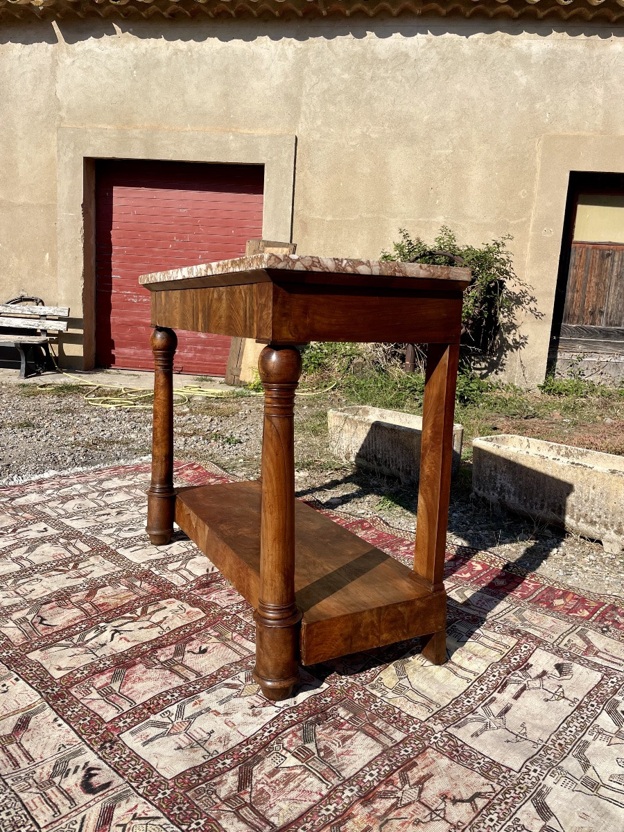 Console empire en noyer, d époque XIXÉM siècle -photo-5