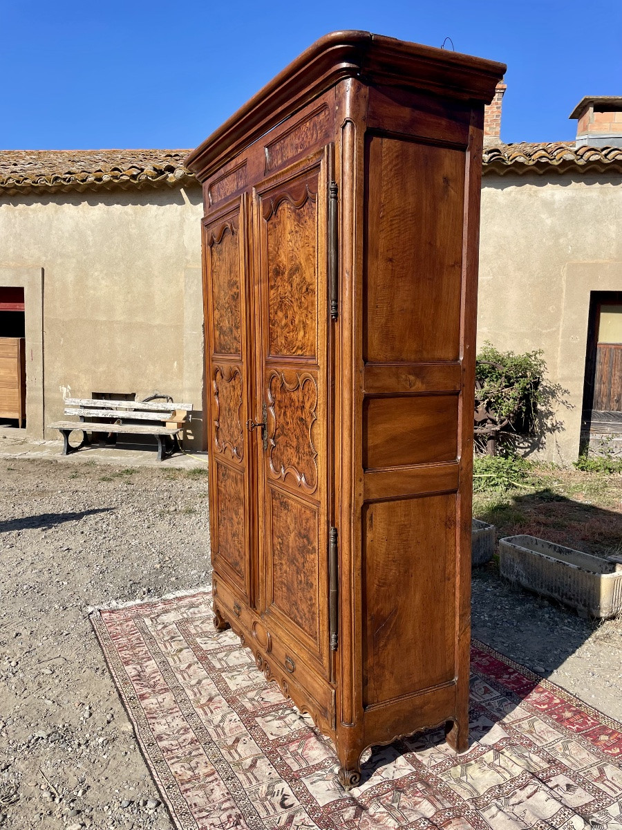 Armoire louis XV bressane , en noyer d époque XVIIIEM siècle -photo-6