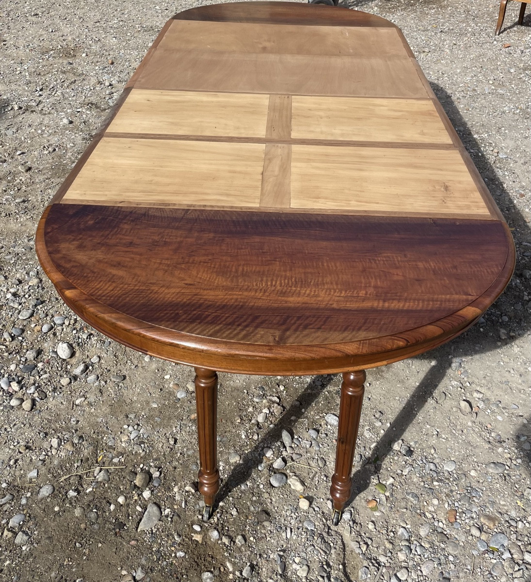 Round Walnut Dining Table From The Napoleon III Period, 19th Century -photo-8