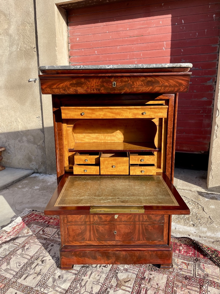 Louis Philippe Mahogany Secretary, 19th Century 