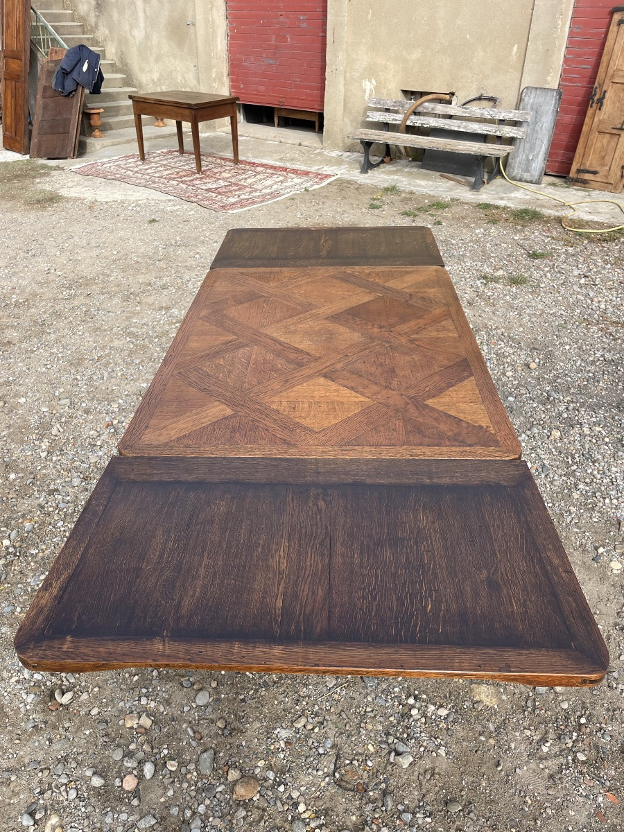 Table de salle à manger, provençale en chêne , d époque XIXÉM siècle -photo-4