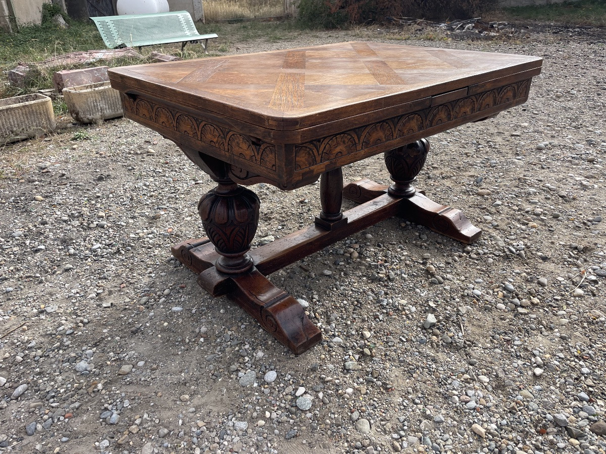 Table de salle à manger, provençale en chêne , d époque XIXÉM siècle -photo-1