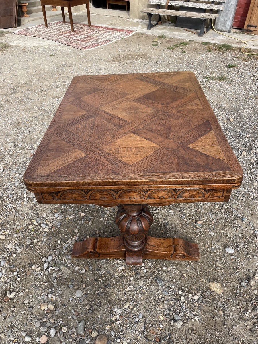 Table de salle à manger, provençale en chêne , d époque XIXÉM siècle -photo-3