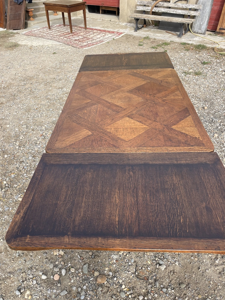Table de salle à manger, provençale en chêne , d époque XIXÉM siècle -photo-7