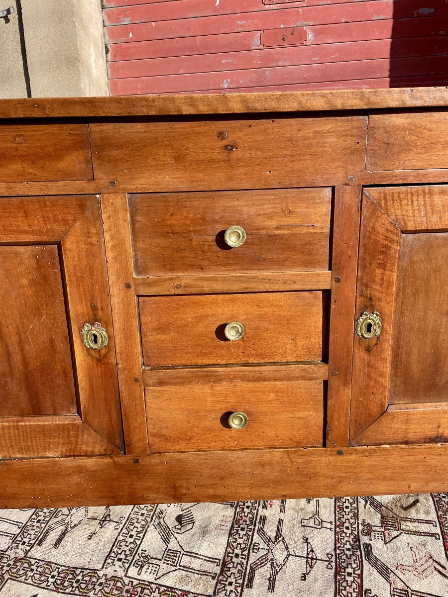 Buffet enfilade directoire en noyer, d époque XVIIIEM siècle -photo-3
