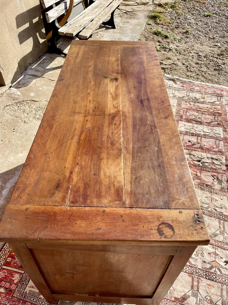 Buffet enfilade directoire en noyer, d époque XVIIIEM siècle -photo-4