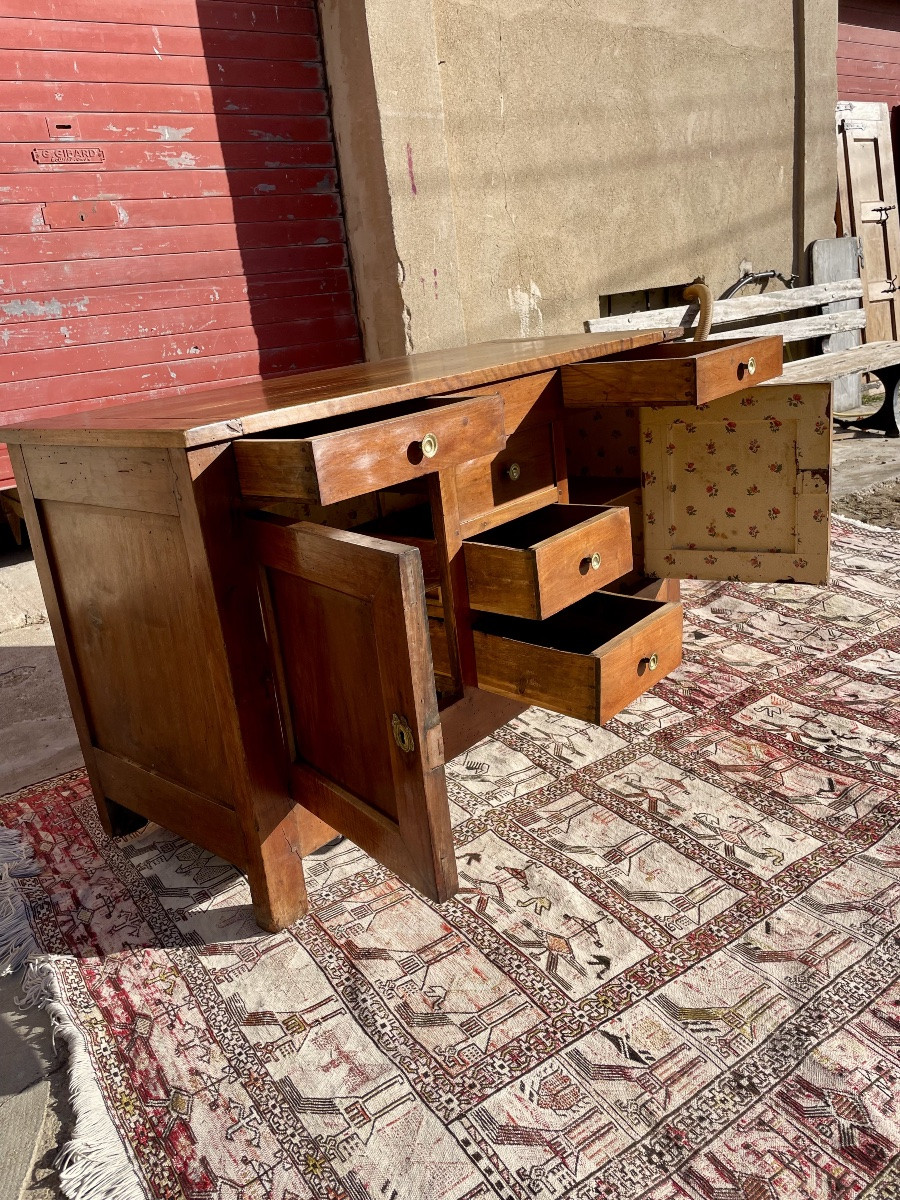 Buffet enfilade directoire en noyer, d époque XVIIIEM siècle -photo-1