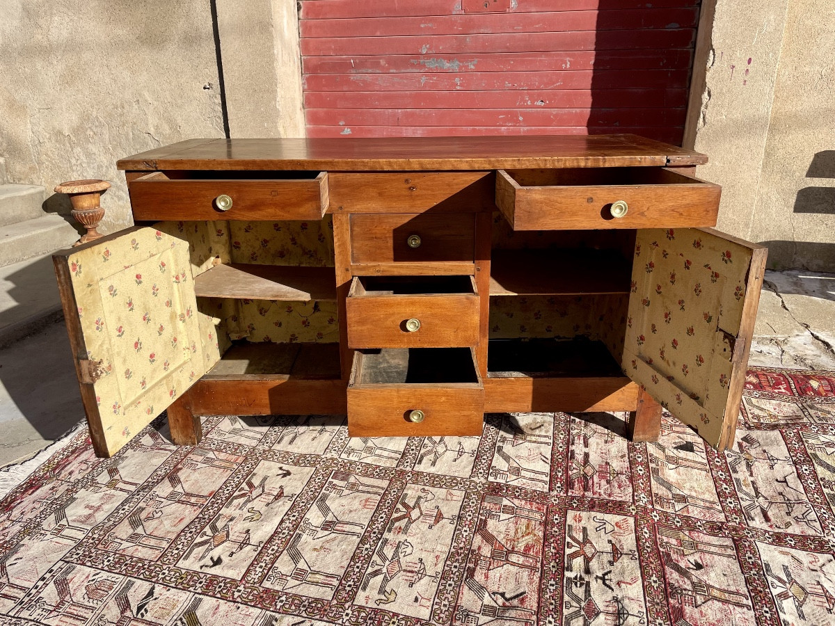 Buffet enfilade directoire en noyer, d époque XVIIIEM siècle -photo-8