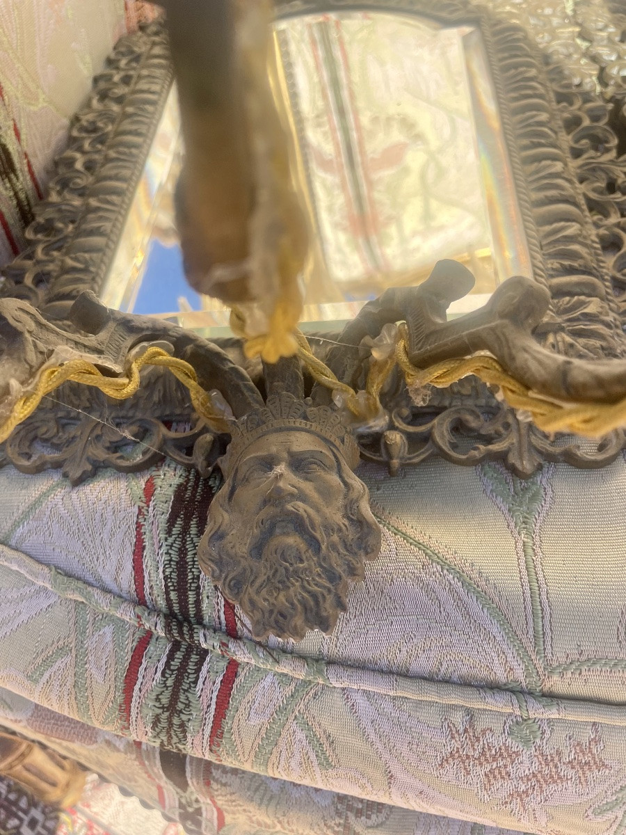 Paire d’applique murale à miroir de style Louis XV, 1900-photo-2