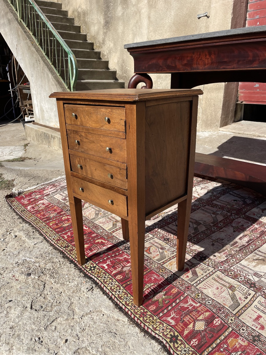 Chevet directoire en noyer d époque XVIIIEM siècle -photo-3