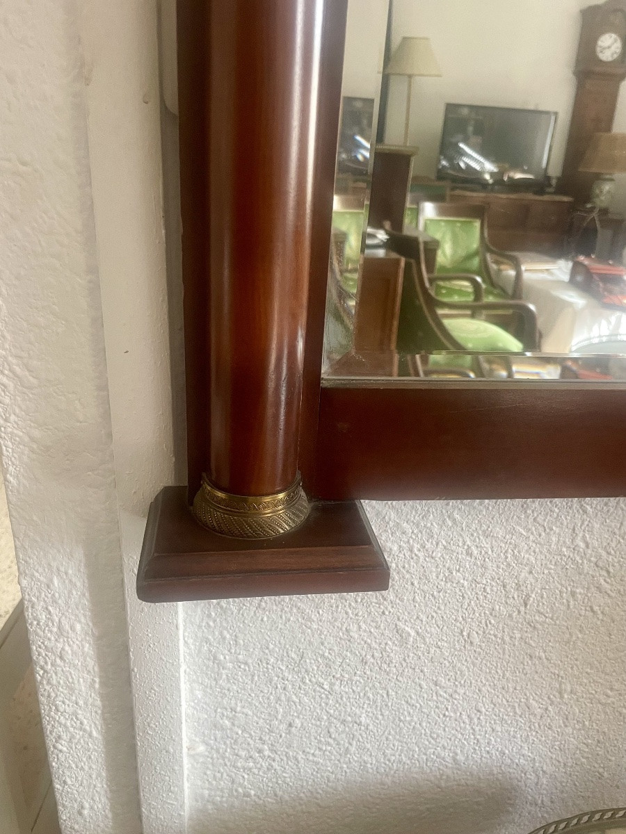 Miroir empire en acajou, d epoque 1900-photo-3