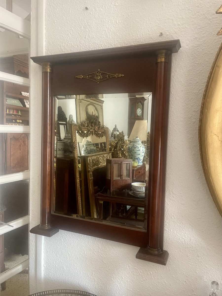Miroir empire en acajou, d epoque 1900-photo-1