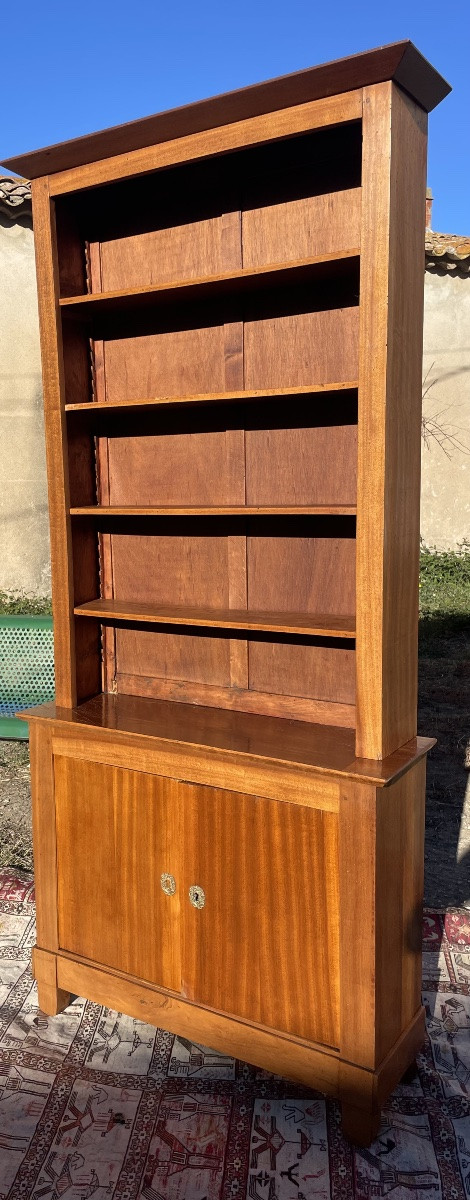 Empire-style Mahogany Bookcase From The 19th Century -photo-4