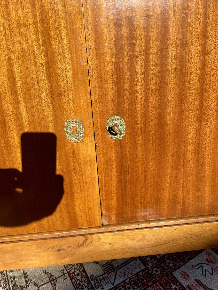 Empire-style Mahogany Bookcase From The 19th Century -photo-3