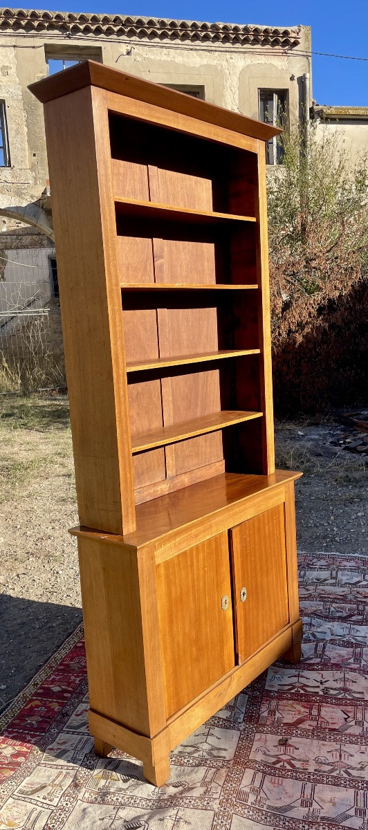 Empire-style Mahogany Bookcase From The 19th Century -photo-5
