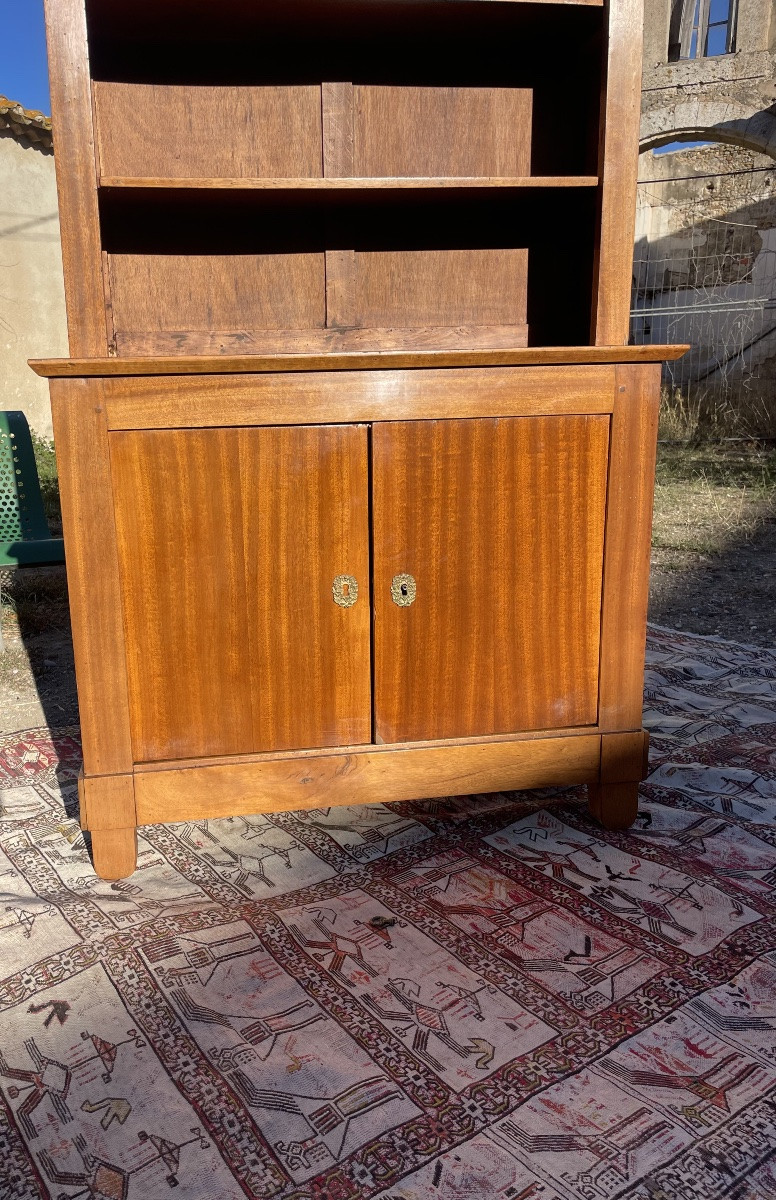 Empire-style Mahogany Bookcase From The 19th Century -photo-6