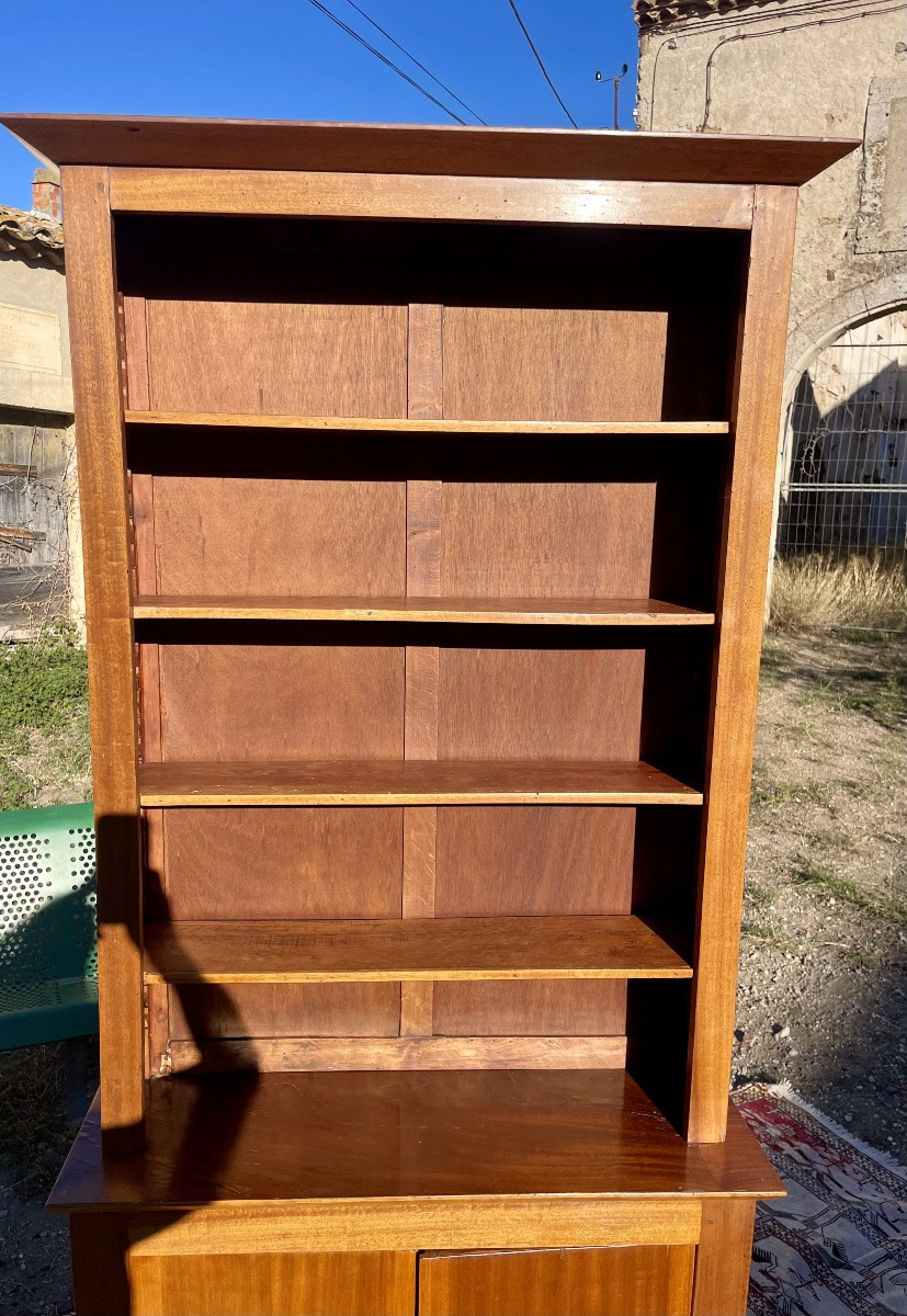 Empire-style Mahogany Bookcase From The 19th Century -photo-7