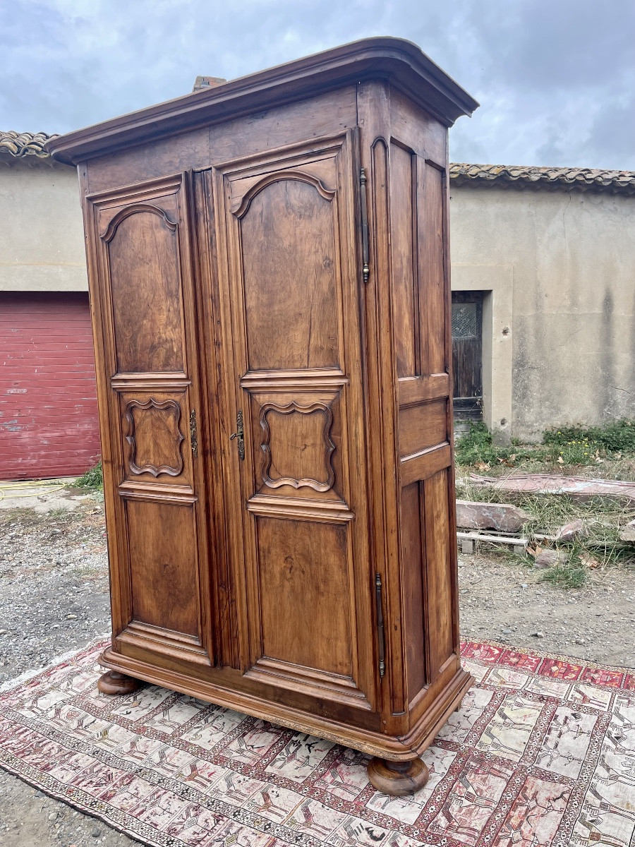 Armoire régence en noyer, d époque XVIIIEM siècle -photo-6