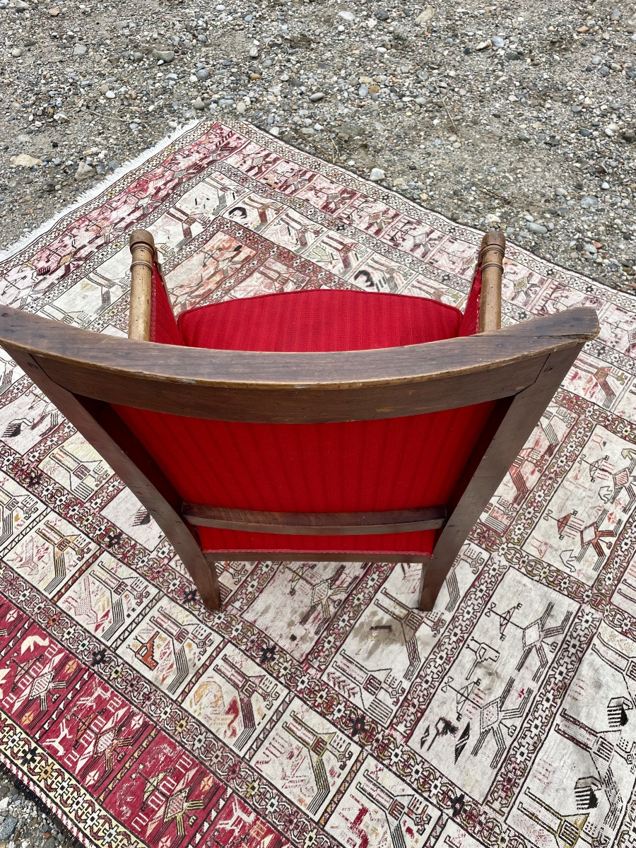 Bergère, Directoire Style, In Walnut, 18th Century -photo-1