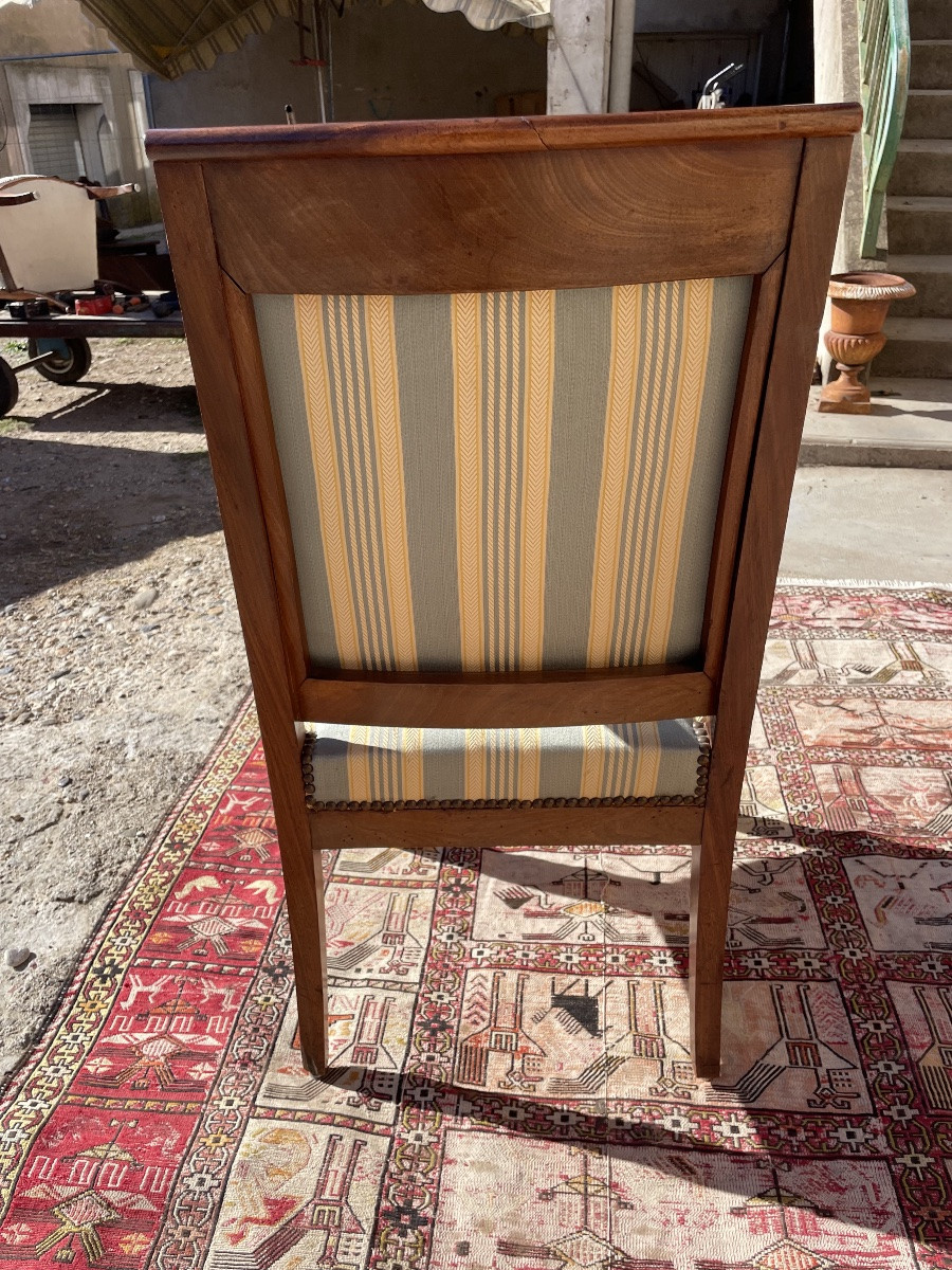 Empire Armchair, In Mahogany, From The 19th Century -photo-1