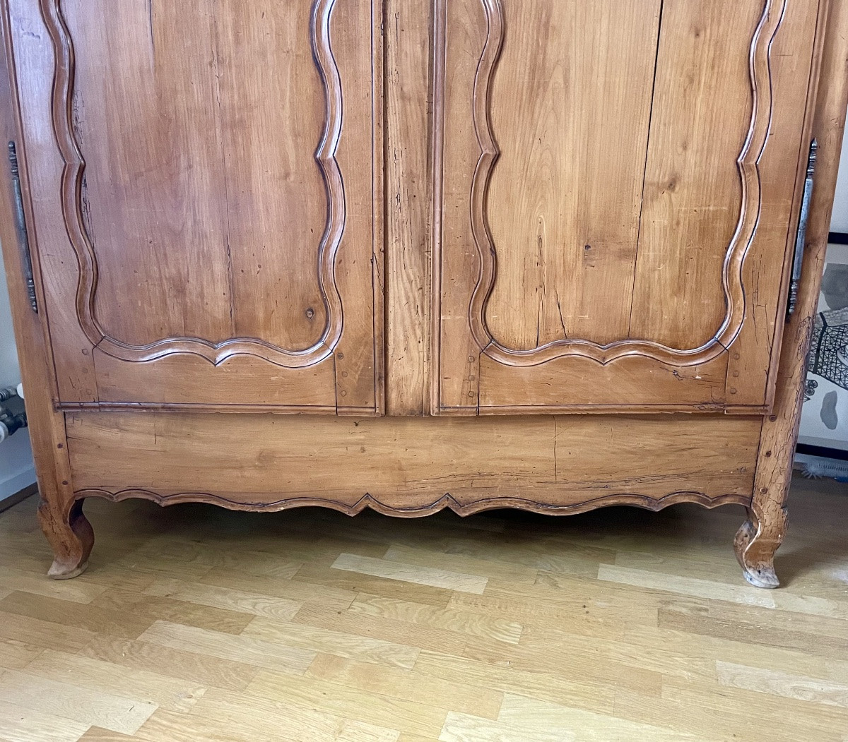 Armoire, rennaise en merisier, massif d’époque, Louis XV 18em siècle -photo-5