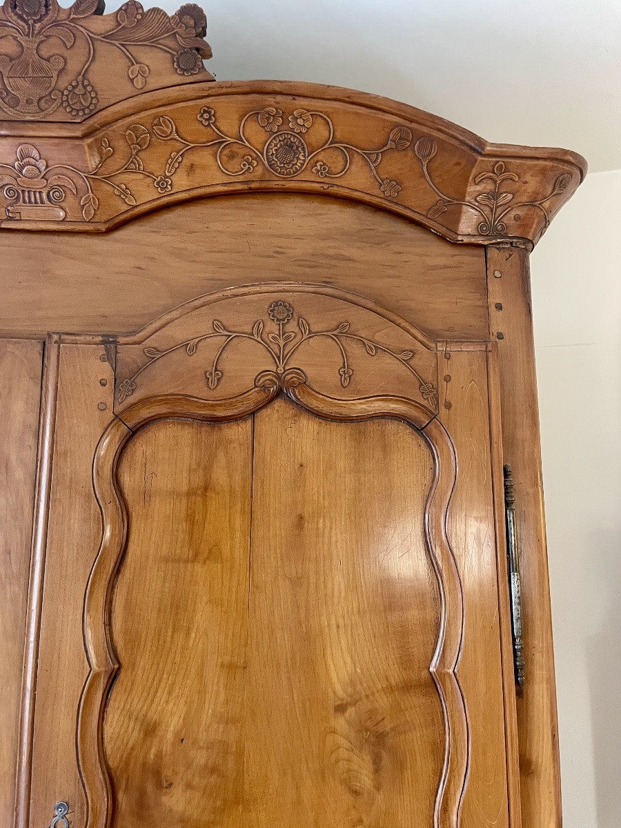 Armoire, rennaise en merisier, massif d’époque, Louis XV 18em siècle -photo-8