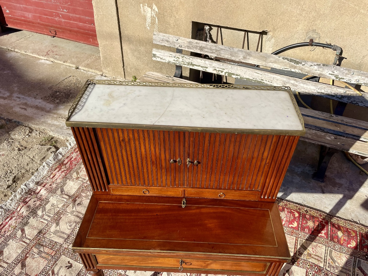 Bureau, à gradins, Louis XVI, en acajou d’époque XVIIIem siecle-photo-5