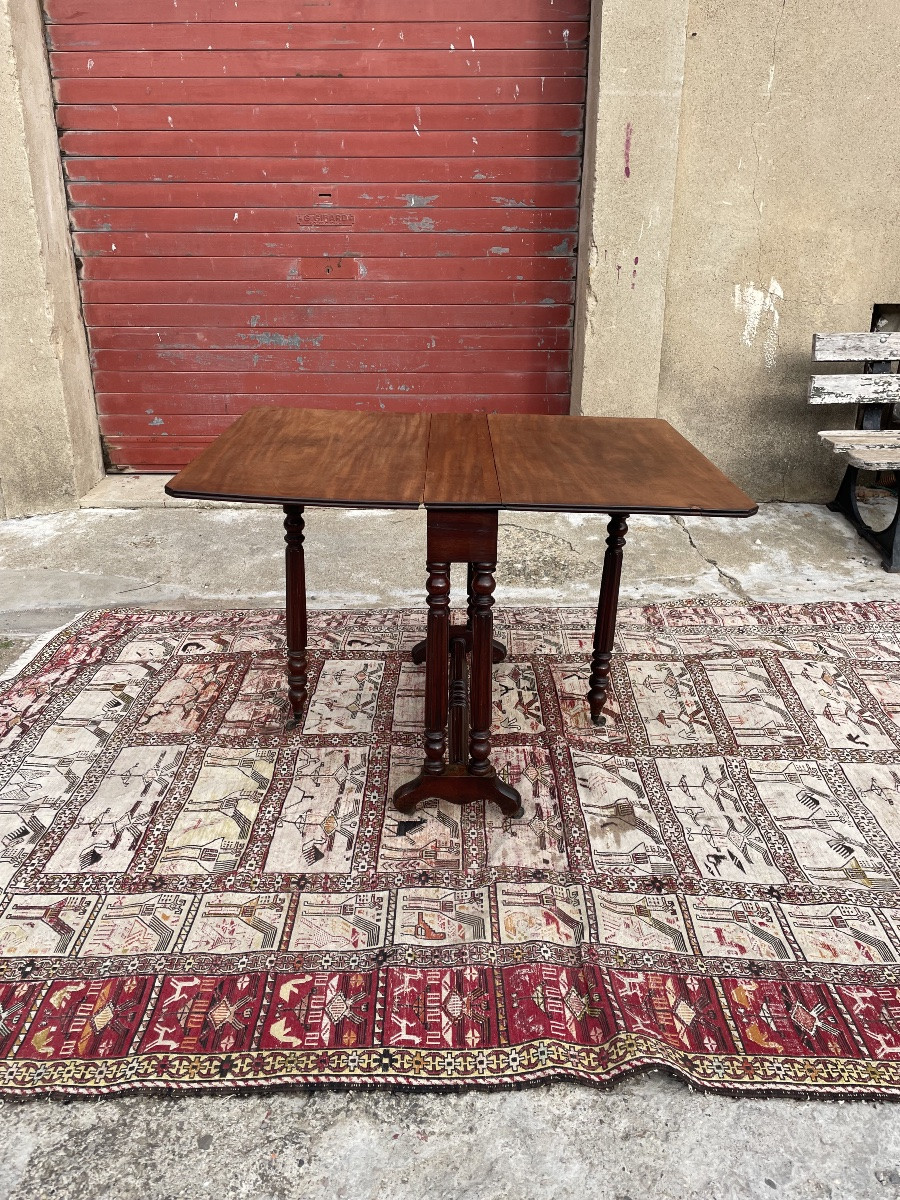 Mahogany Side Table, Louis-philippe Style, 19th Century.-photo-2