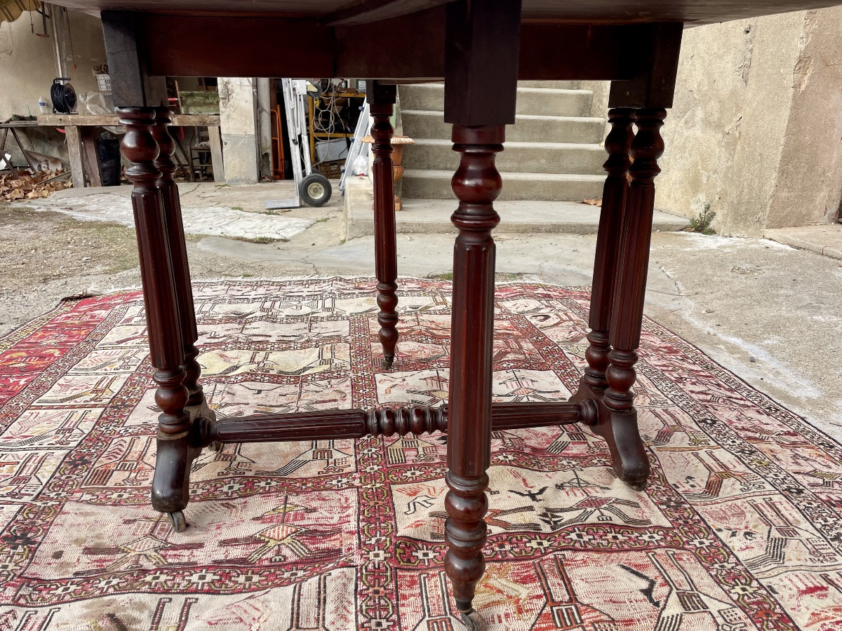 Mahogany Side Table, Louis-philippe Style, 19th Century.-photo-2