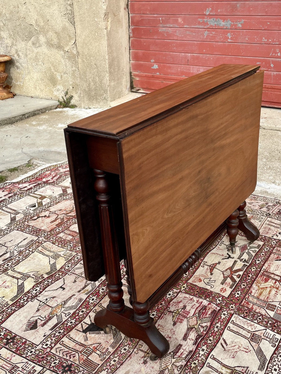 Mahogany Side Table, Louis-philippe Style, 19th Century.