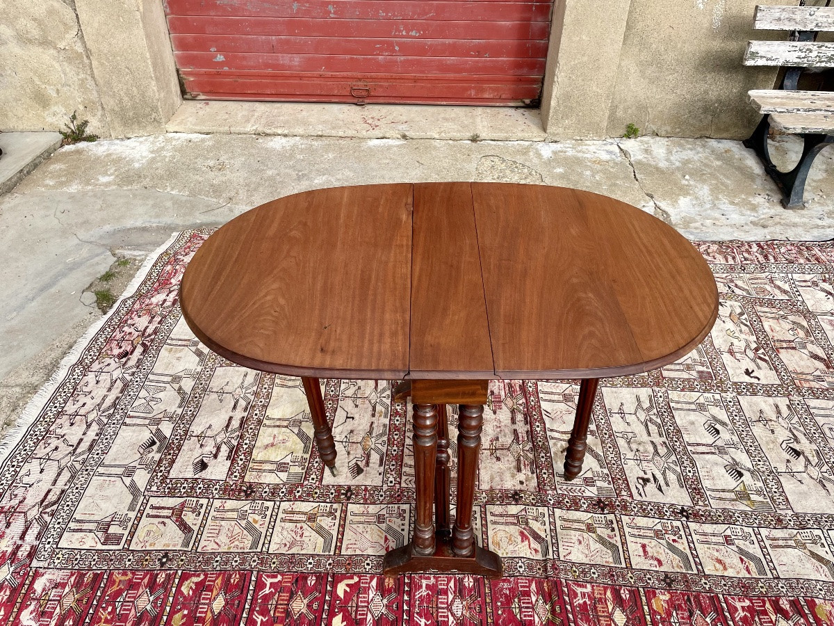 Table d’appoint, Louis Philippe,, en acajou d’époque XIXE siècle -photo-2