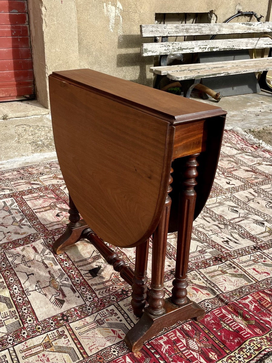 Table d’appoint, Louis Philippe,, en acajou d’époque XIXE siècle -photo-7