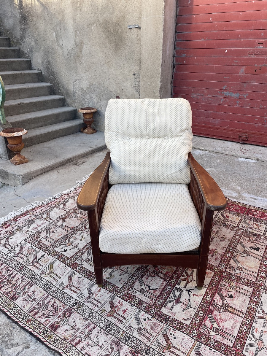 Recliner Armchair, Circa 1900.-photo-2