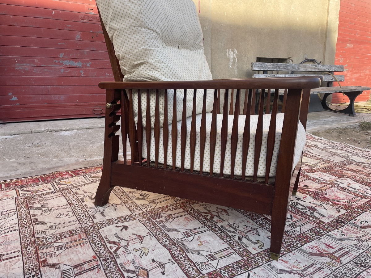 Recliner Armchair, Circa 1900.-photo-3