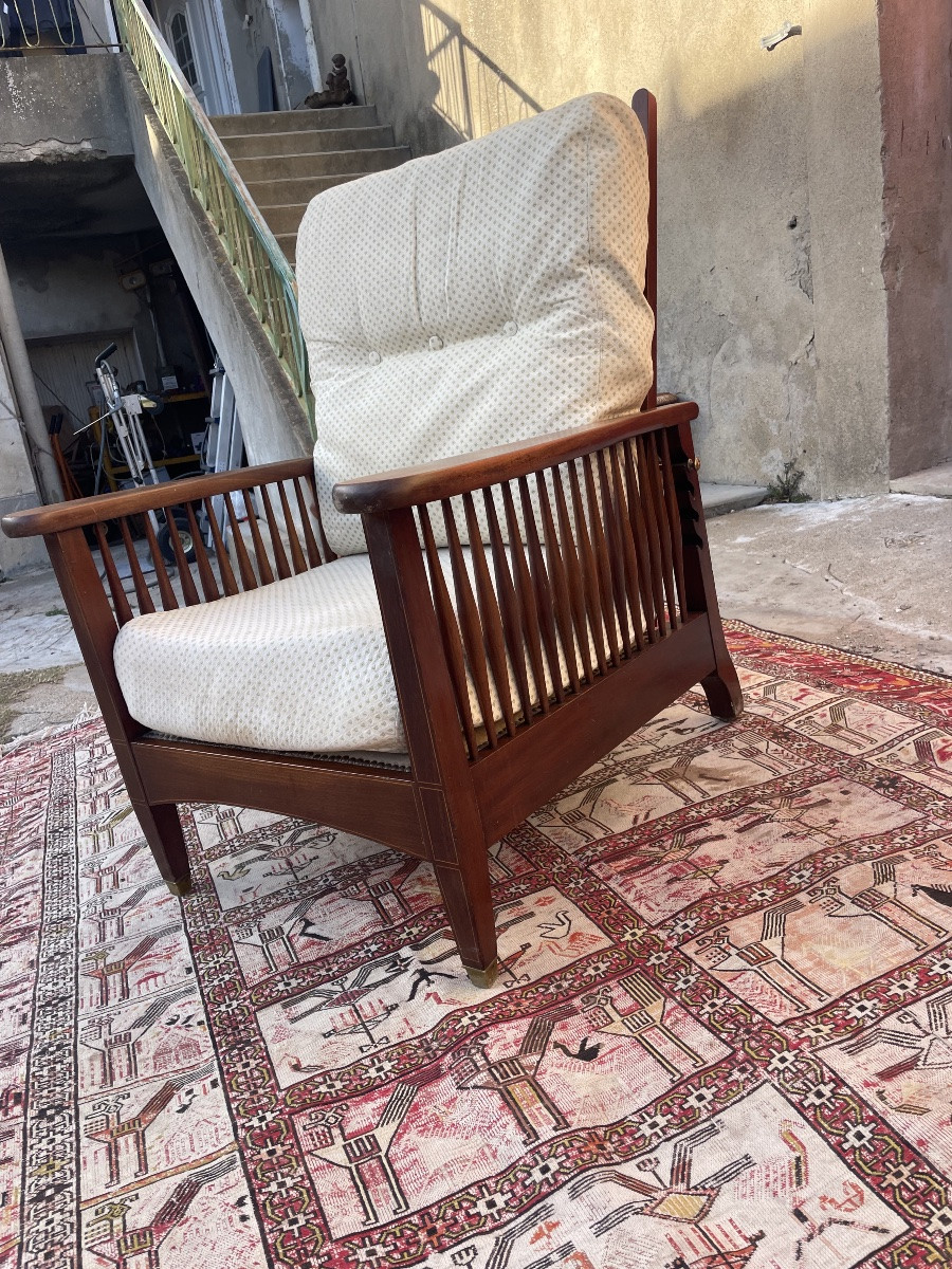 Recliner Armchair, Circa 1900.-photo-8