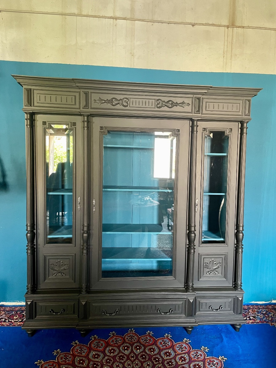 Bibliothèque,,, vitrine, Napoléon III, d’époque  XIXE siècle -photo-3