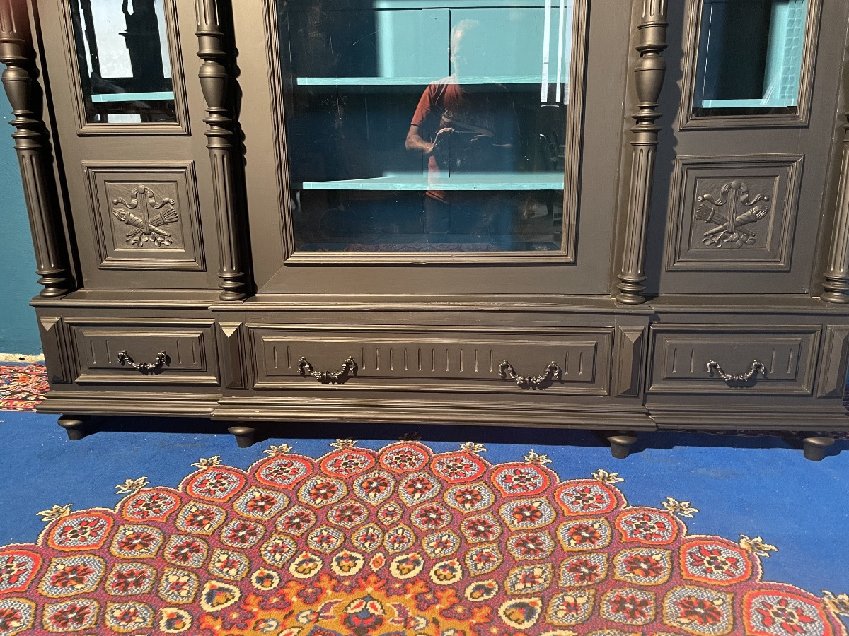 Bibliothèque,,, vitrine, Napoléon III, d’époque  XIXE siècle -photo-5