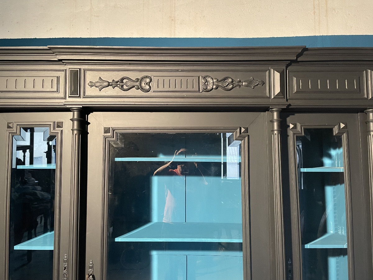 Bibliothèque,,, vitrine, Napoléon III, d’époque  XIXE siècle -photo-6