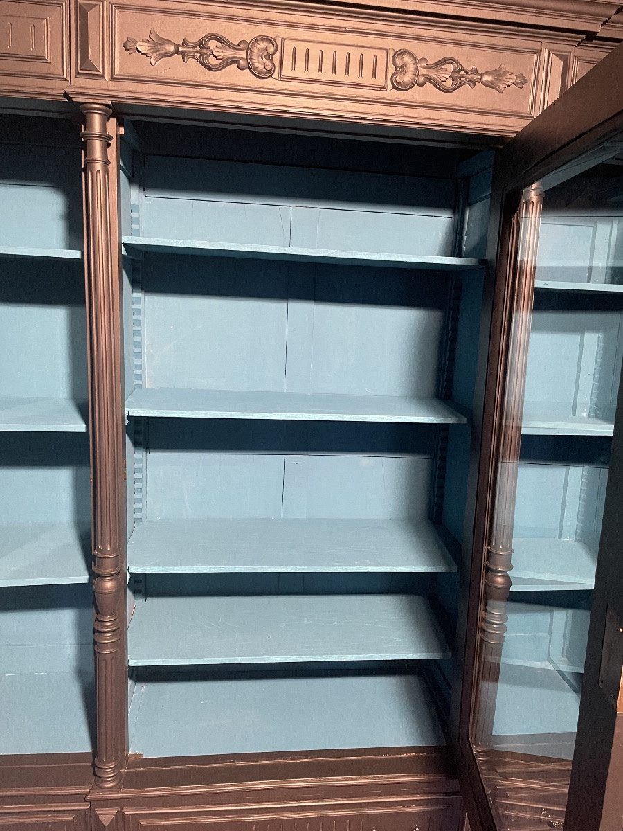 Bibliothèque,,, vitrine, Napoléon III, d’époque  XIXE siècle -photo-1