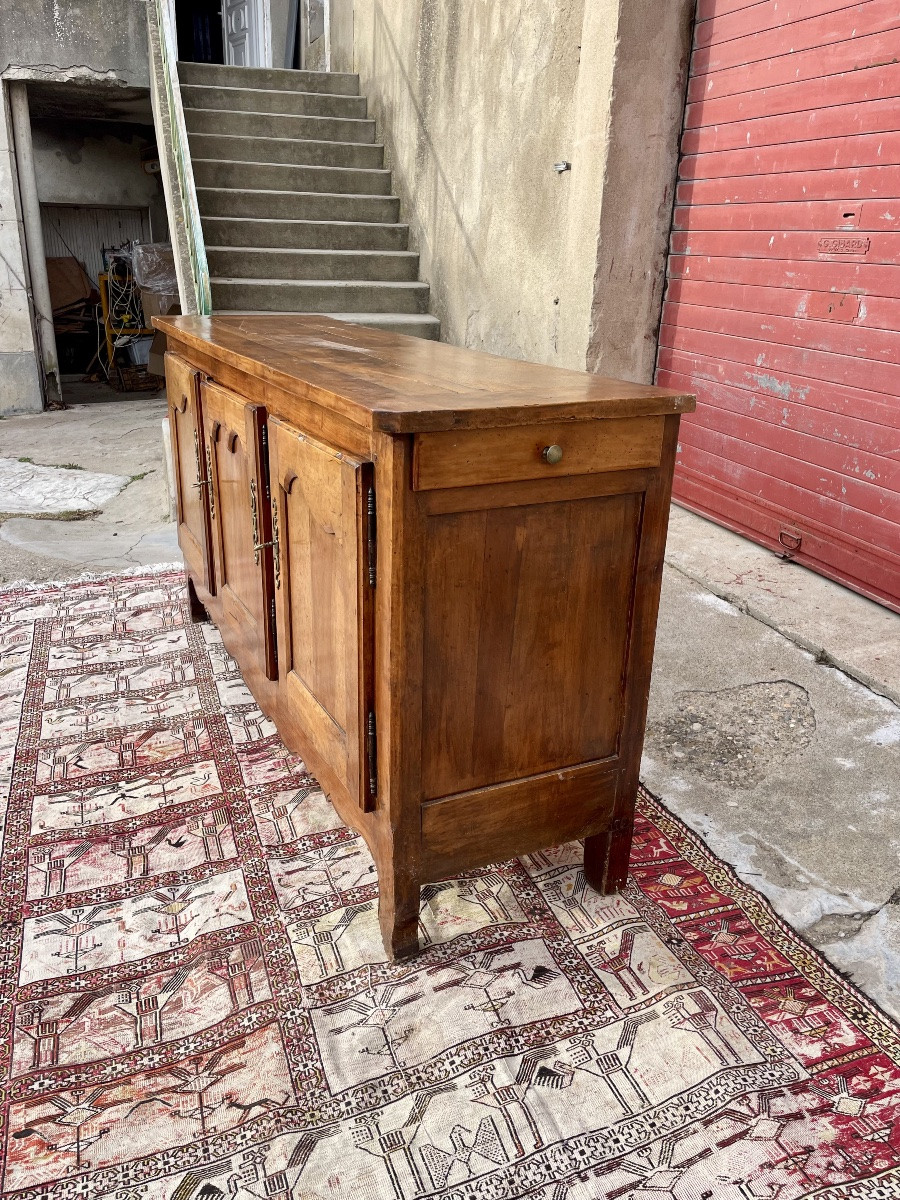 Buffet enfilade Louis XV, en noyer d époque XVIIIEM siècle -photo-4