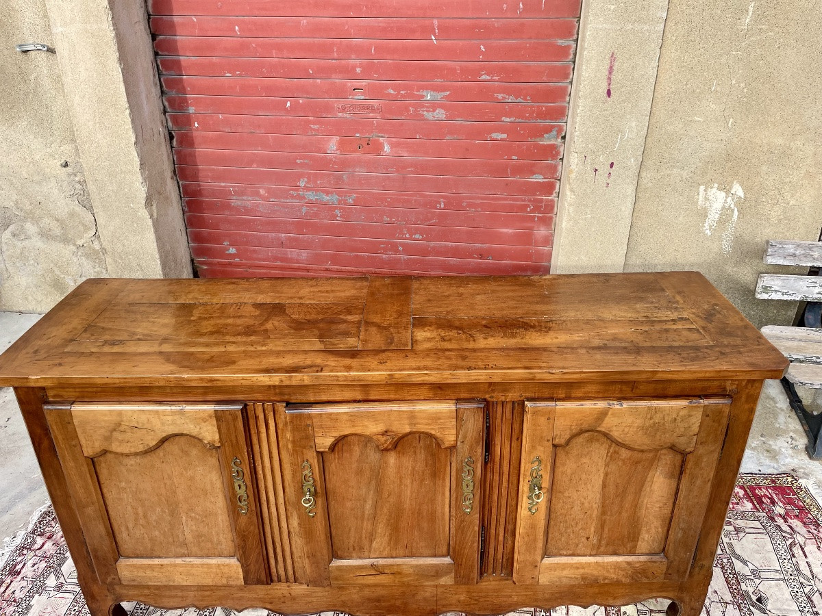Buffet enfilade Louis XV, en noyer d époque XVIIIEM siècle -photo-5