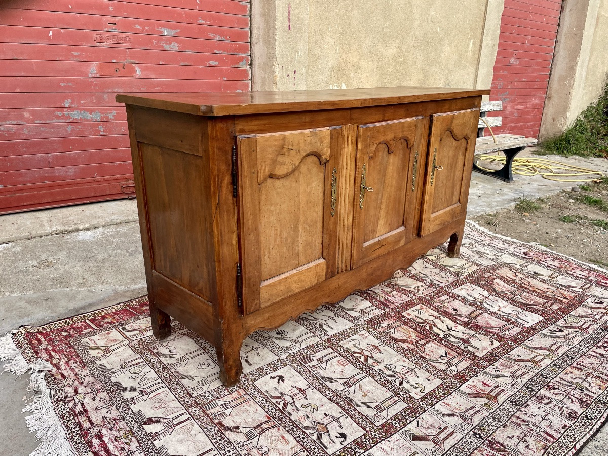 Buffet enfilade Louis XV, en noyer d époque XVIIIEM siècle -photo-7