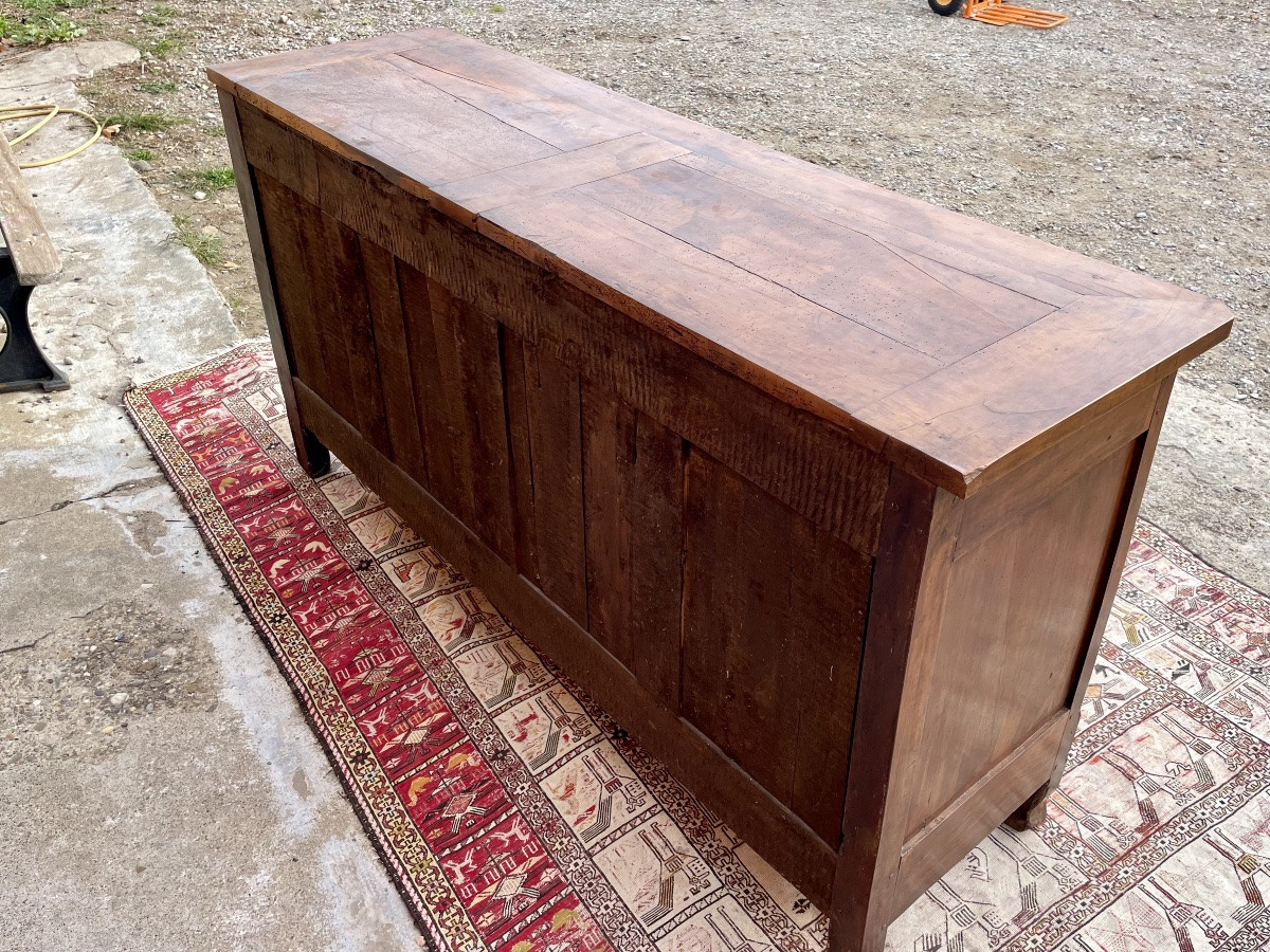 Buffet enfilade Louis XV, en noyer d époque XVIIIEM siècle -photo-8