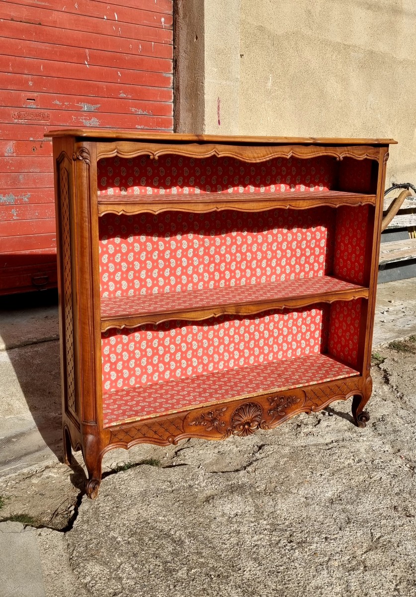 Bibus Louis XV en noyer et d'époque XIXé -photo-2