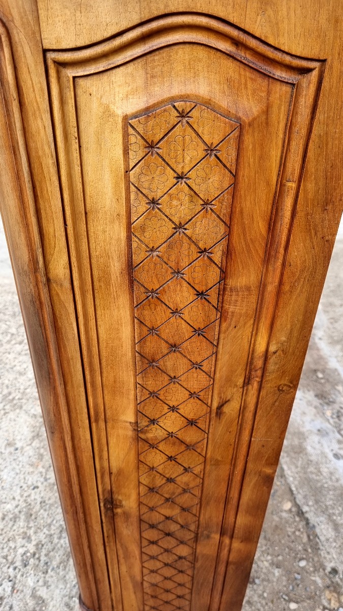 Bibus Louis XV en noyer et d'époque XIXé -photo-4