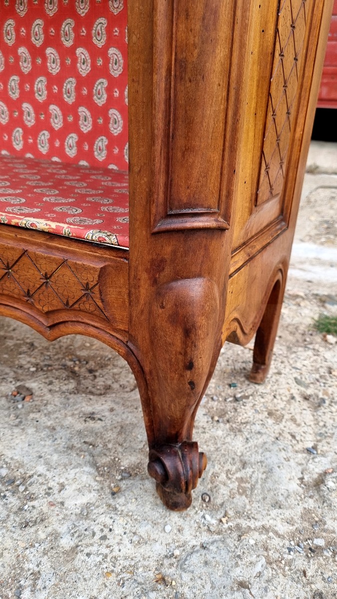 Bibus Louis XV en noyer et d'époque XIXé -photo-1