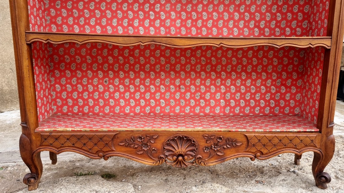 Bibus Louis XV en noyer et d'époque XIXé -photo-3