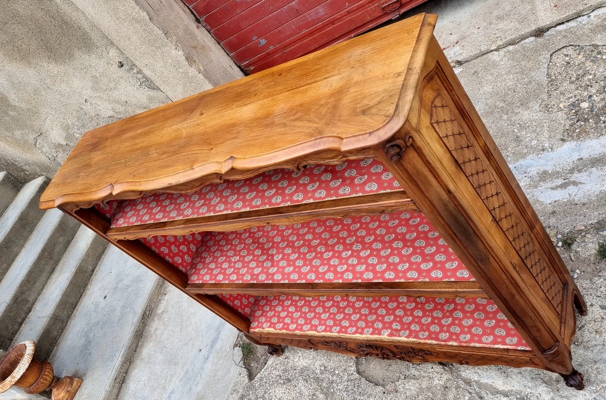 Bibus Louis XV en noyer et d'époque XIXé -photo-6